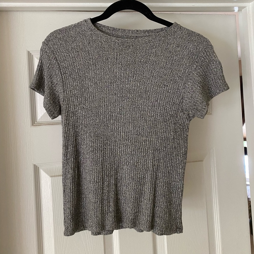 Grey Knit Baby Tee